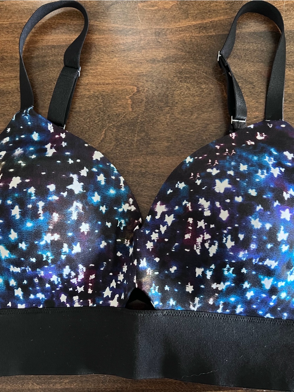 SPANX Starry Print Wireless Bra in Black, Blue, White
